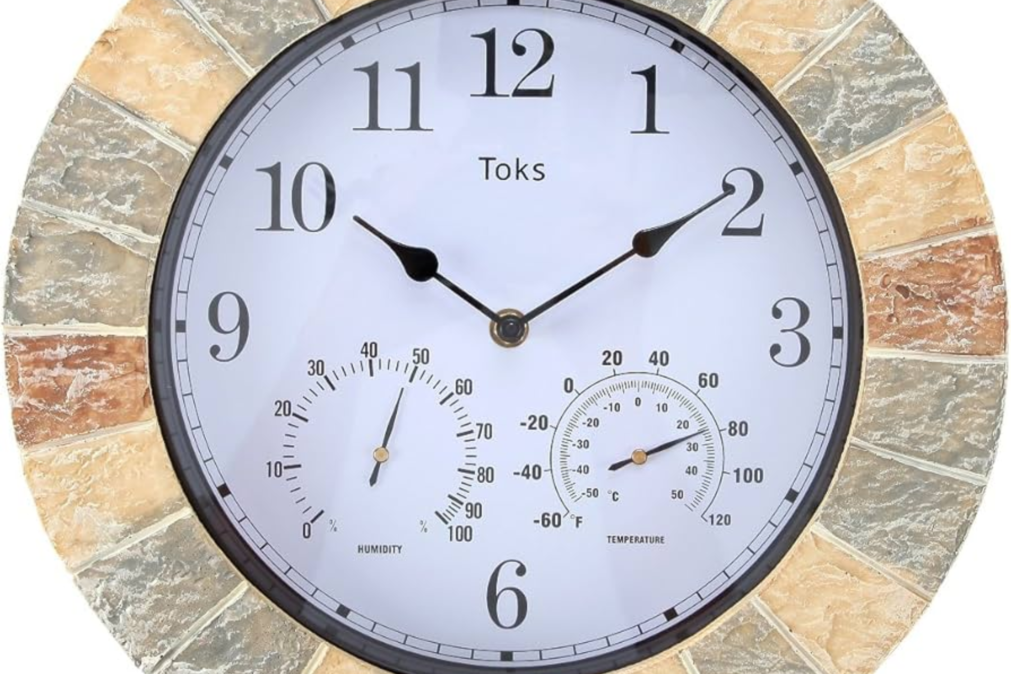 stone mortar hang outdoor clock